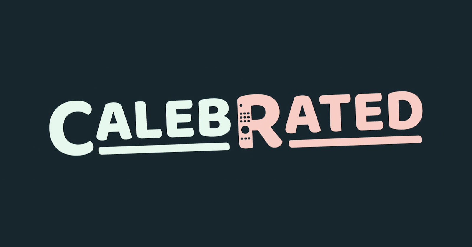 Text logo on a dark background spells "CELEBRATED," but the letters "C" and "B" are stylized and highlighted, forming the word "CALEBRATED" with both "CALEB" and "RATED" underlined.